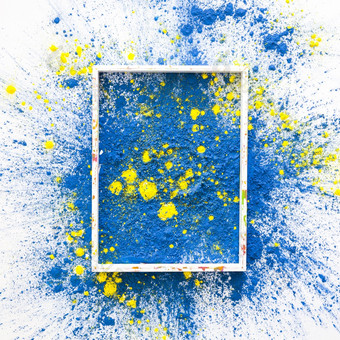 照片框架蓝色的黄色的明亮的干颜色决议和高质量美丽的照片照片框架蓝色的黄色的明亮的干颜色高质量和决议美丽的照片概念