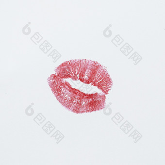 打印红色的嘴唇白色决议和高质量美丽的照片打印红色的嘴唇白色高质量和决议美丽的照片概念