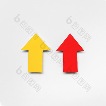 红色的黄色的箭头迹象决议和高质量美丽的<strong>照片</strong>红色的黄色的箭头迹象高质量和决议美丽的<strong>照片</strong>概念