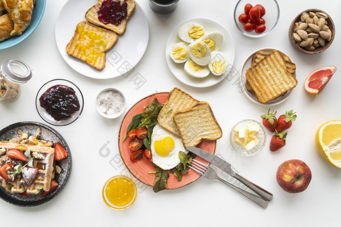 美味的早餐餐作文决议和高质量美丽的照片美味的早餐餐作文高质量美丽的照片概念