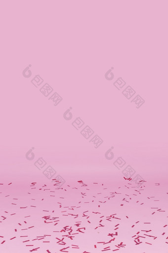 五彩纸屑分散粉红色的背景美丽的照片五彩纸屑分散粉红色的背景