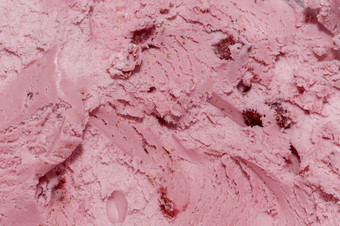极端的关闭草莓冰奶油与复制空间美丽的照片极端的关闭草莓冰奶油与复制空间