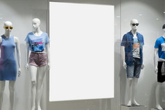 白色广告牌人体模型高决议照片白色广告牌人体模型高质量照片