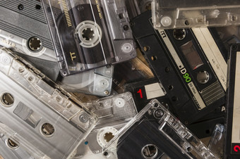 开销视图古董盒式磁带磁带高决议照片开销视图古董盒式磁带磁带高质量照片