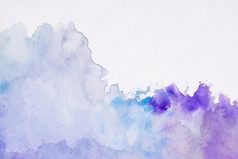 水彩画艺术手油漆梯度紫罗兰色的背景