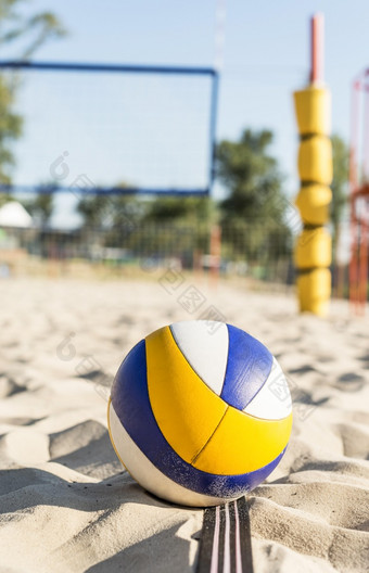 前面视图排球海滩<strong>沙子</strong>