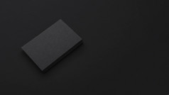 极简主义优雅的桩黑色的业务卡片