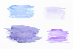 涂片蓝色的紫罗兰色的水彩