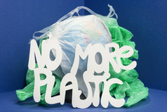 前面视图塑料覆盖地球全球