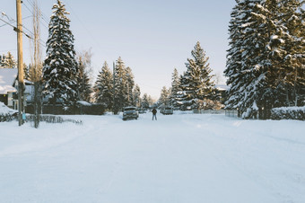 雪路村冬天