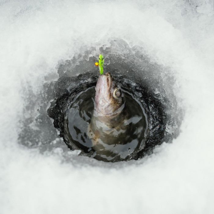 冻鱼与雪周围图片