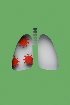 肺使出纸与病毒