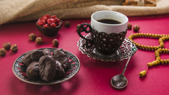 咖啡杯与日期水果珠子表格
