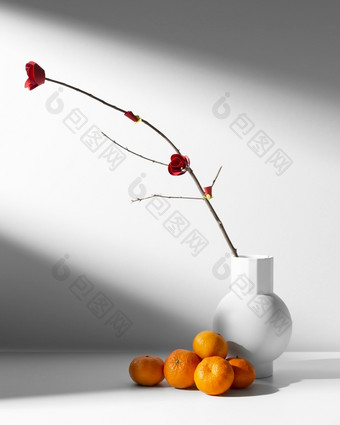 新一年中国人桩橙子花