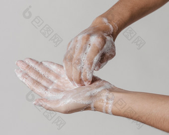 深<strong>清洁卫生</strong>概念洗手与肥皂