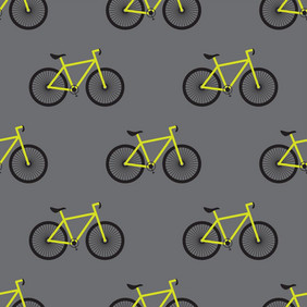 色彩斑斓的体育运动自行车无缝的模式向量插图