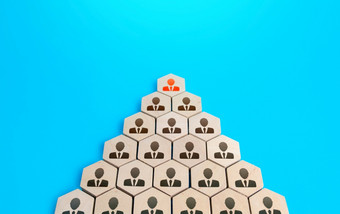领袖前公司分层金字塔传统的层次结构概念上级和下属精英企业因循守旧人员管理合作和团队合作