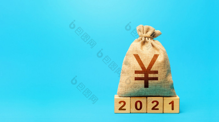 元日元钱袋和块预算规划为下一个一年收入费用投资和融资开始新十年业务计划和发展前景趋势和挑战