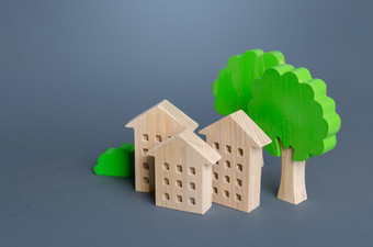 住宅建筑在的树环境友好的能源效率零碳排放购买和销售真正的房地产租住房房地产经纪人服务碳中立