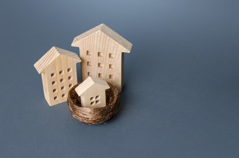 大房子和小房子的鸟巢育儿比喻投资真正的房地产建设行业发展设计项目房地产经纪人服务抵押贷款负担得起的社会住房