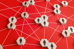 网络连接人的相互作用之间的员工和工作组网络沟通的公司动态分层系统合作伙伴关系业务连接合作