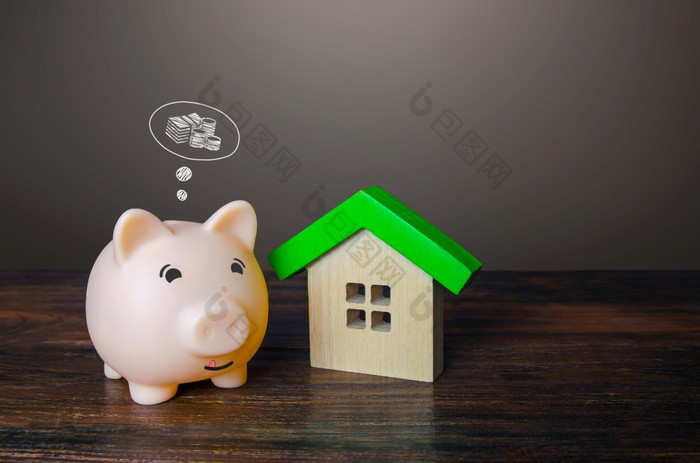 猪小猪银行梦想使钱销售房子储蓄和经济公用事业公司账单能源效率的建筑租赁业务房子为租金财产估值