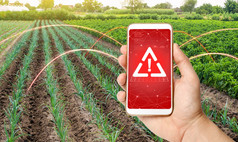 的电话警告的危险的农场场监控和分析存在化学物质重金属污染辐射塑料微粒的作物健康危害有害的物质