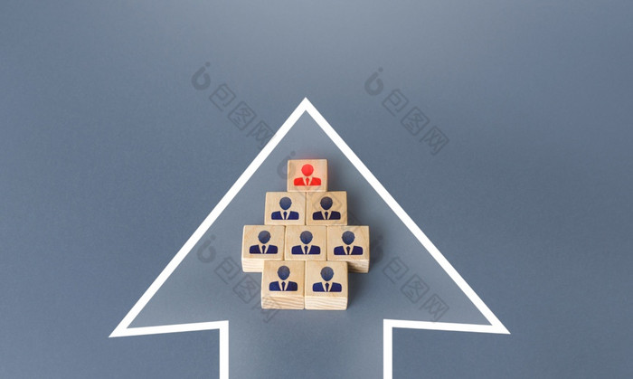 业务团队集团人使块的方向箭头团队合作形成有组织的集团为的合作成就的目标遵循的计划发展向量