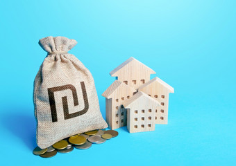 房子和以色列谢克尔钱袋增加财产价值公平市场价格首页税收住宅商业财产收入市政预算真正的房地产投资租赁业务
