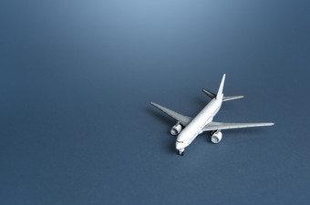 乘客飞机蓝色的灰色的背景乘客运输业务和旅游航空公司运营商空气航空公司世界沟通和商业航班旅行