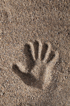 手打印粗沙子
