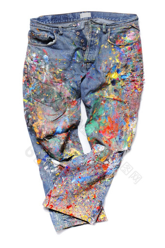 <strong>老牛</strong>仔裤覆盖与丙烯酸艺术家rsquo油漆