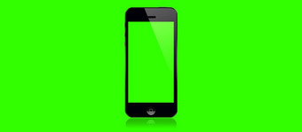 模型图像呈现白色平板电脑智能手机与空白绿色屏幕绿色背景适合为使用设计元素