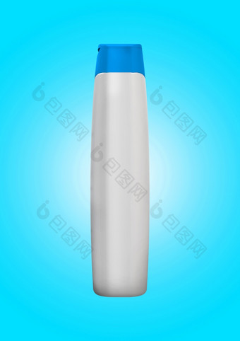 呈现高决议图像白色洗发水瓶模板孤立的彩色的背景高质量细节
