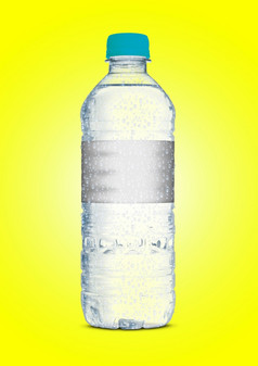 不规则的形状的塑料苏打水矿物瓶孤立的彩色的工作室背景渲染