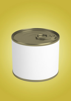 食物锡罐彩色的孤立的背景呈现合适的为你的设计元素