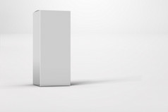 新设计光滑的白色盒子包孤立的模板为你的设计艺术作品呈现