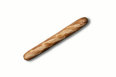 前视图美味的长面包孤立的白色适合为你的设计元素