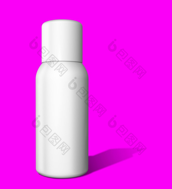 化妆品模型模板塑料容器为化妆品产品管奶油能美产品孤立的白色背景呈现