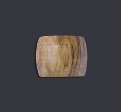 前视图橄榄木餐巾环孤立的黑暗背景合适的为你的设计元素