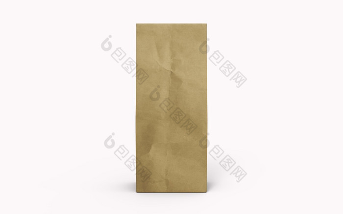 茶咖啡棕色（的）纸包装袋孤立的白色背景呈现