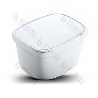 呈现白色塑料盒子冰奶油容器为你的设计和标志模拟合适的为你的设计元素