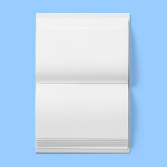 回来学校概念硬封面空白白色书中间开放孤立的蓝色的
