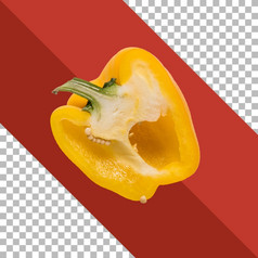 完美的成熟的甜蜜的黄色的贝尔胡椒孤立的