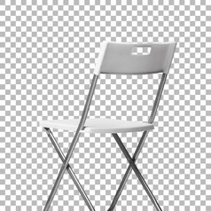孤立的极简主义简单的椅子与透明度