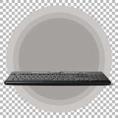 现代电脑键盘孤立的透明的背景