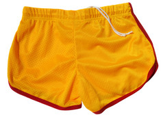黄色的体育短裤