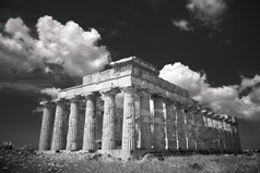 废墟希腊寺庙Selinunte西西里意大利