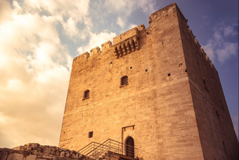 的中世纪的城堡<strong>巨人巨人</strong>村利马索尔区塞浦路斯
