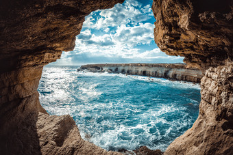 圣地纳帕海洞穴法马古斯塔区塞浦路斯圣地纳帕海洞穴法马古斯塔区塞浦路斯